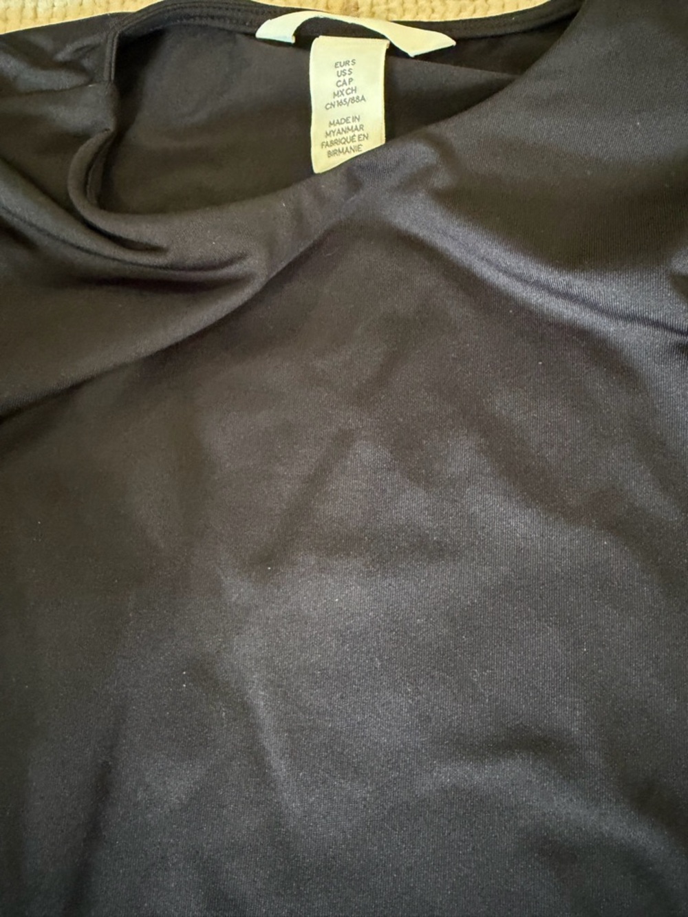H&M Long Sleeve Jersey Tops - Black, Brown, Cream - Picture 5 of 14